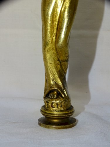 -SUPERBE SCEAU EN BRONZE "ECCHO" NYMPHE  ART NOUVEAU  MANQUE LA MATRICE   D