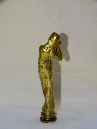 -SUPERBE SCEAU EN BRONZE "ECCHO" NYMPHE  ART NOUVEAU  MANQUE LA MATRICE   D