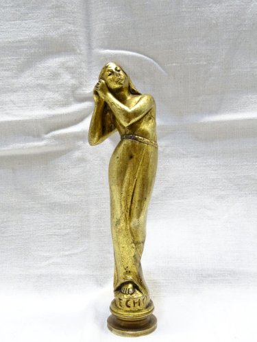 -SUPERBE SCEAU EN BRONZE "ECCHO" NYMPHE  ART NOUVEAU  MANQUE LA MATRICE   D