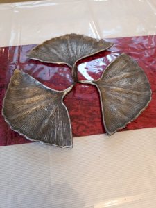 Beautiful 3-compartment metal servant from the 70s-80s in good condition.