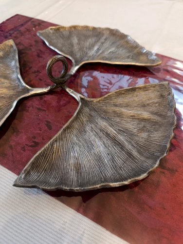 Superbe serviteur a 3 compartiments en métal année 70-80 en bon état