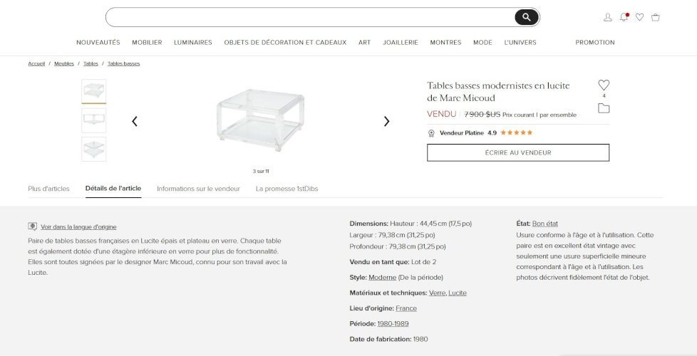 ?✨ Superbe Table basse en Altuglas et verre – signée Marc Micoud, circa 1970 ✨?