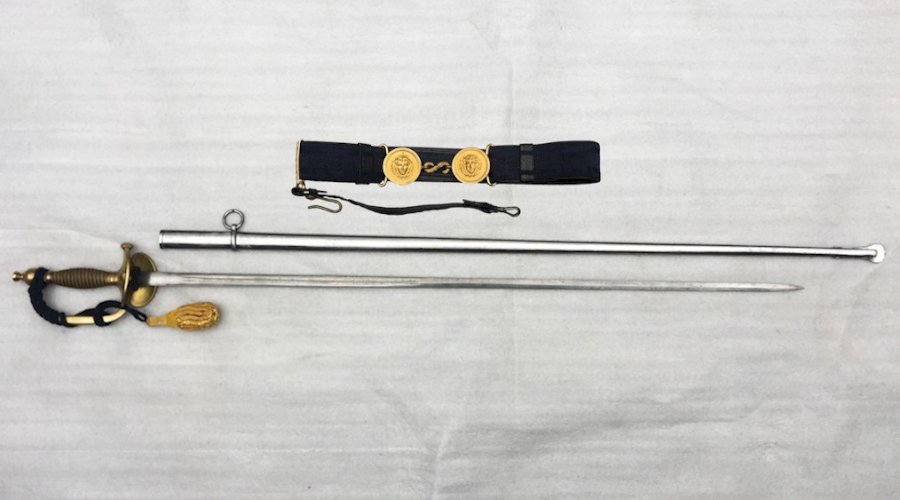 SUPERBE & TRES RARE ÉPÉE FRANCAISE POLYTECHNIQUE : ÉPÉE + BAUDRIER + DRAGONNE XIX ORIGINAL