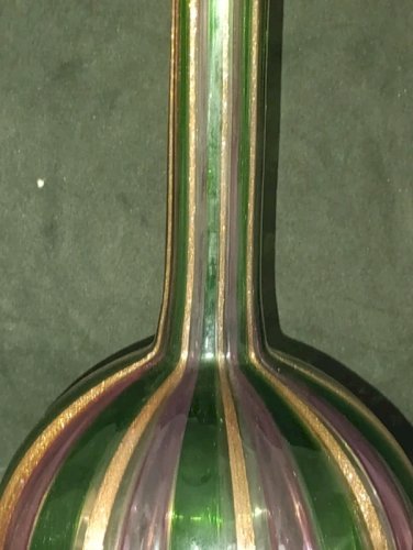 superbe vase bouteille en verre de murano en bon etat