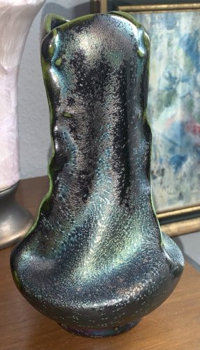 Superbe vase céramique irisée aux salamandres Austria sécession viennoise 1900