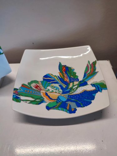 superbe vase et coupelle en porcelaine marque Rosenthal, design Brigitte Doege année 70 en bel etat