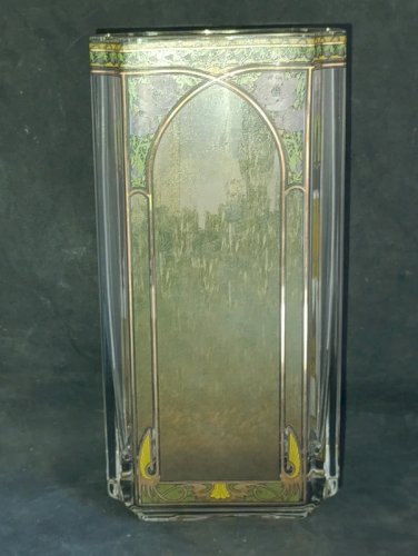 superbe vase Goebel decor mucha la nuit  en bon etat