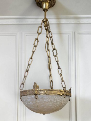 Suspension Art déco en Bronze