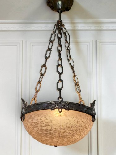 Suspension Art déco en Bronze