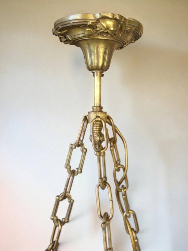 Suspension Art déco en Bronze