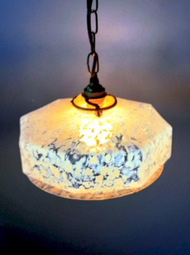 Suspension Art déco en verre Clichy 