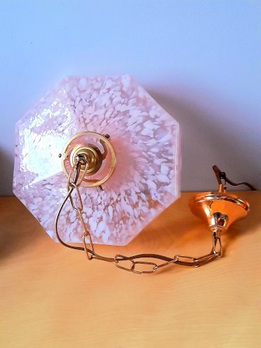 Suspension Art déco en verre Clichy 