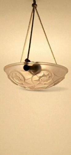 Suspension Art Déco Pâte de Verre