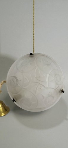 Suspension Art Déco Pâte de Verre