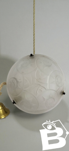 Suspension Art Déco Pâte de Verre