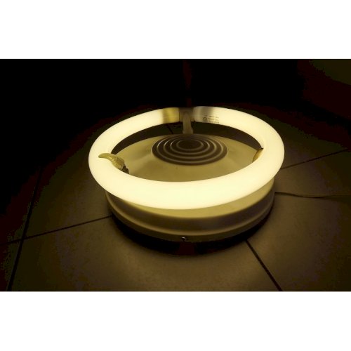 Suspension Design des Années 70 Métal Néon Rond