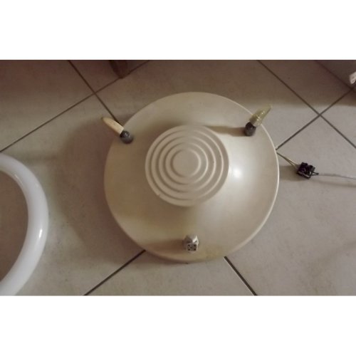 Suspension Design des Années 70 Métal Néon Rond