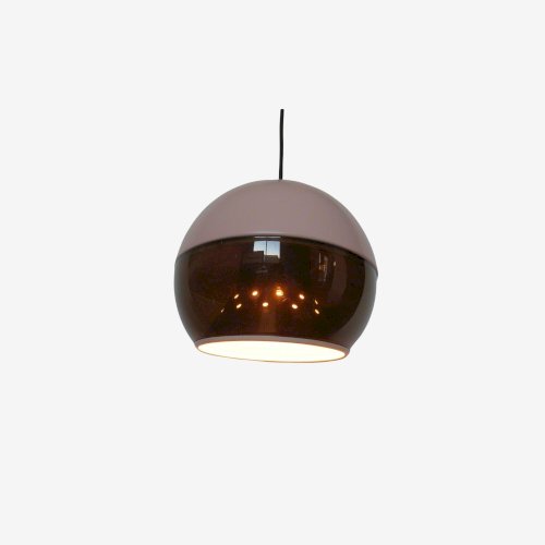 SUSPENSION DIJKSTRA LAMPEN HOLLANDE EN METAL LAQUE, PLEXIGLAS FUME ANNEES 60 