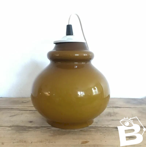 Suspension en opaline ambrée