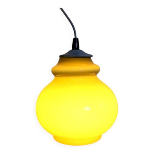 Suspension en opaline ambrée