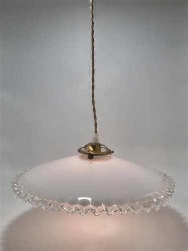 Suspension en opaline blanche