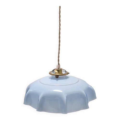 Suspension en opaline bleue
