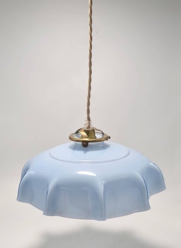 Suspension en opaline bleue