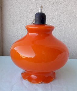 Suspension en opaline orange
