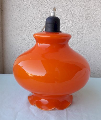 Suspension en opaline orange
