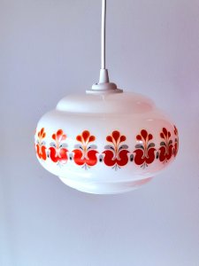 Silkscreened opaline suspension 1970