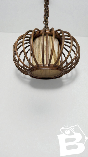 Suspension en rotin 1970