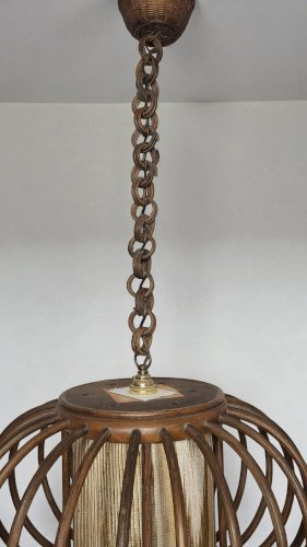 Suspension en rotin 1970