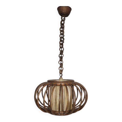 Suspension en rotin 1970