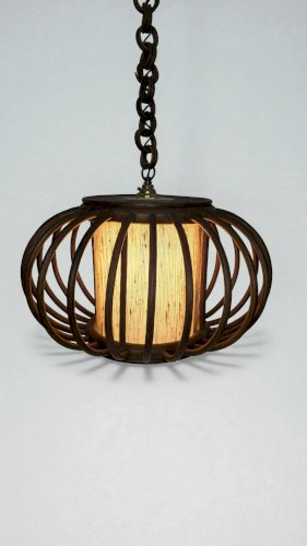 Suspension en rotin 1970