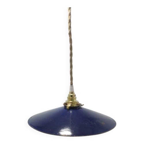 Suspension en tôle émaillée bleue