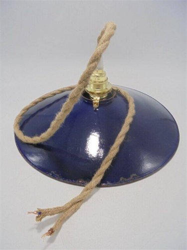 Suspension en tôle émaillée bleue