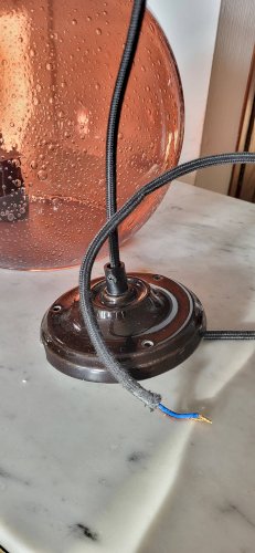 Suspension en verre bullé