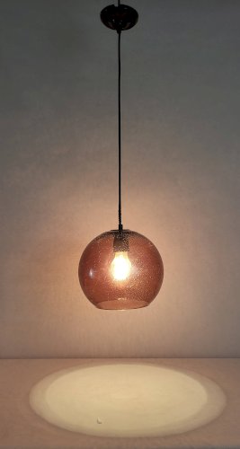 Suspension en verre bullé