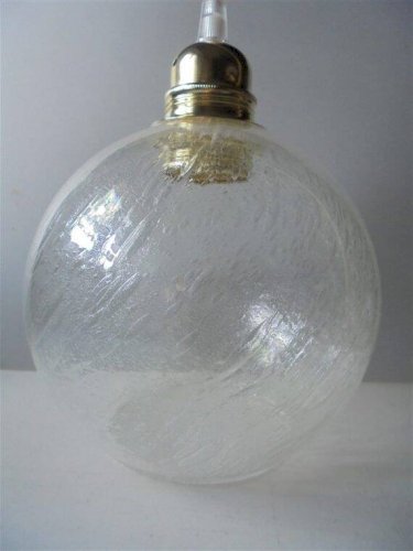 Suspension en verre bullé