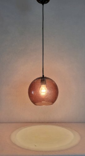 Suspension en verre bullé