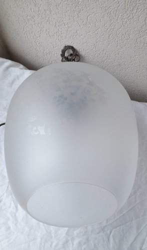 Suspension en verre et bronze