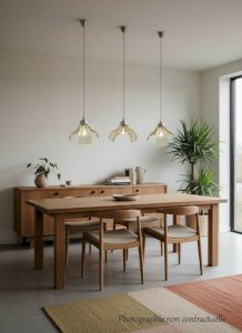 Suspension en verre or