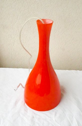 Suspension en verre orange