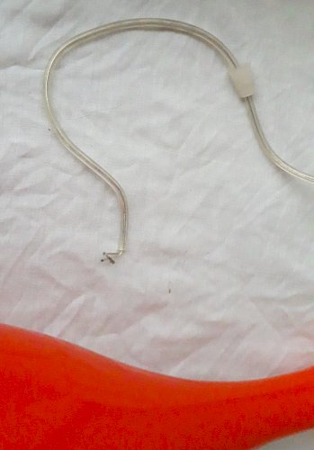 Suspension en verre orange