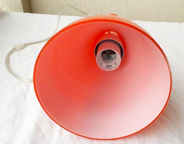 Suspension en verre orange