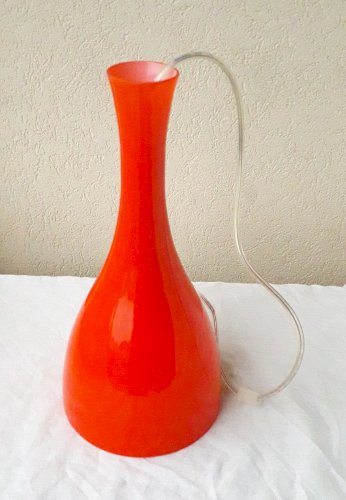 Suspension en verre orange