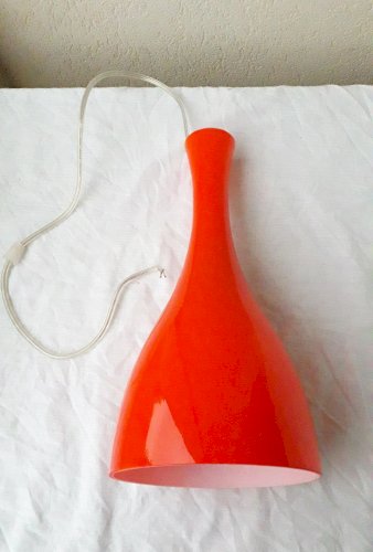 Suspension en verre orange