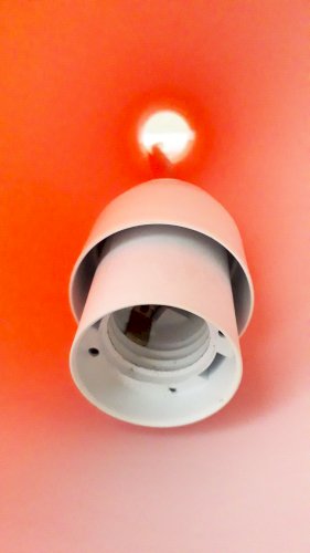 Suspension en verre orange