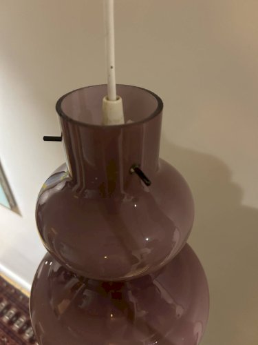 suspension en verre vintage 1970