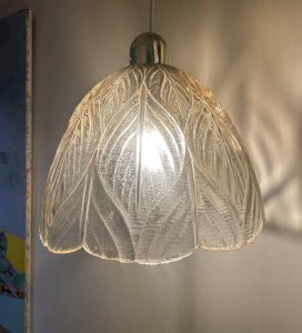 iridescent glass leaf pendant Peill & Pultzer